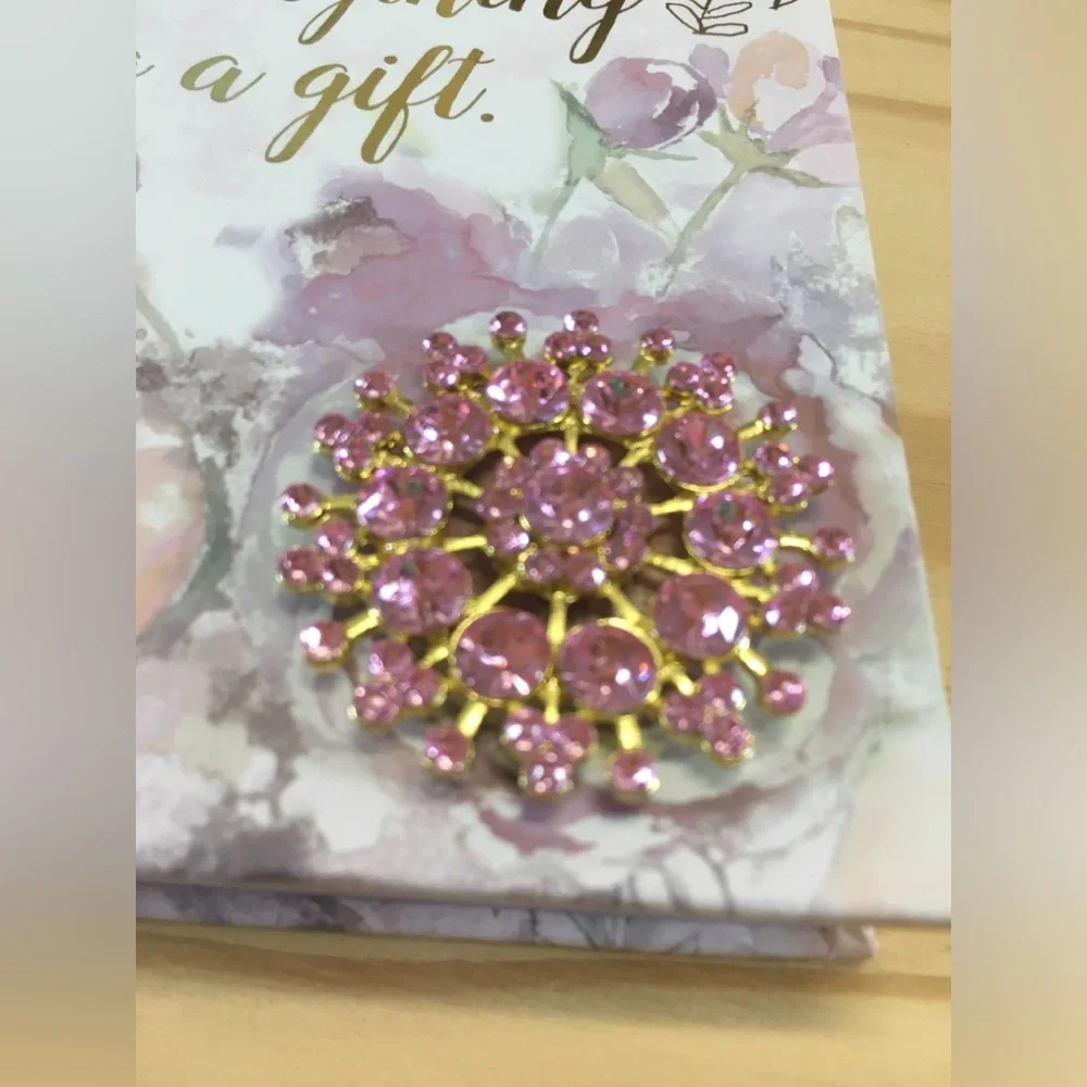 Pooch & Sweetheart Gold Foil Brooch Embellished Hardcover Journal, Gratitude